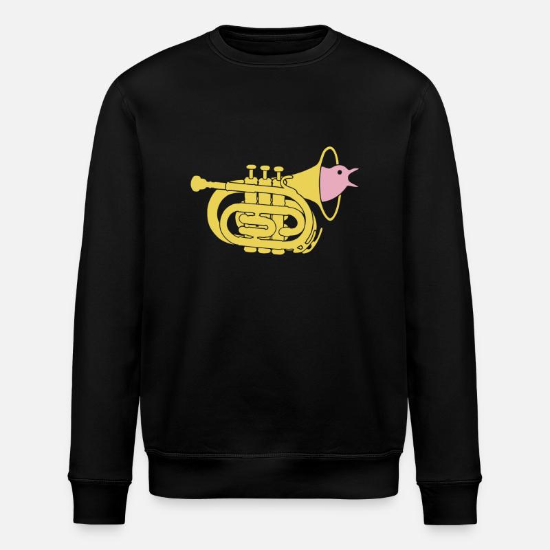 Oiseau trompette - Sweat bio ROLLER Stanley/Stella Unisexe - noir