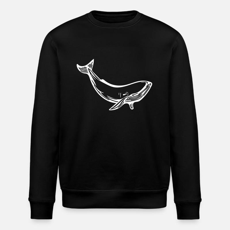 baleine - Sweat bio ROLLER Stanley/Stella Unisexe - noir