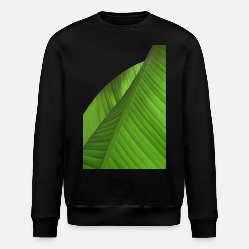 Bananenblätter - Ölbild - Stanley/Stella Unisex Bio-Sweatshirt ROLLER - Schwarz
