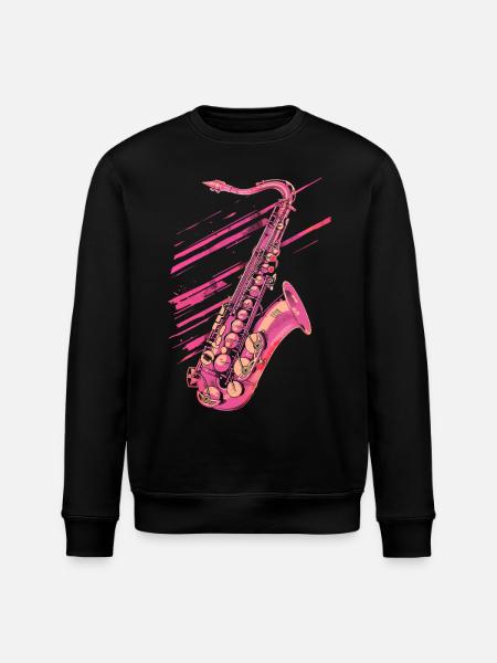 Saxophone 80s 90s - Stanley/Stella ROLLER Unisex Organic Sweatshirt - black