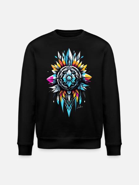 Geometrisches Stammessymbol - Stanley/Stella Unisex Bio-Sweatshirt ROLLER - Schwarz