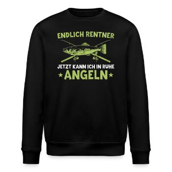 Rentner Jetzt kann ich in Ruhe Angeln - Stanley/Stella Unisex Bio-Sweatshirt ROLLER - Schwarz - Vorne - Nik (191cm)