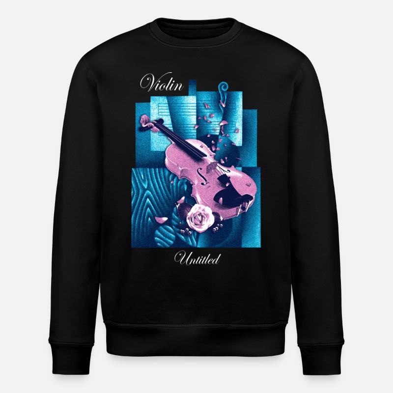 Violin Aesthetic - Stanley/Stella ROLLER Unisex Organic Sweatshirt - black