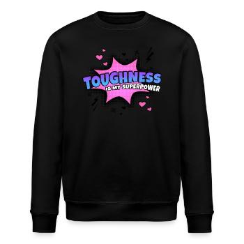 Tolerance is my superpower trait - Stanley/Stella ROLLER Unisex Organic Sweatshirt - black - Front - Nik (191cm)