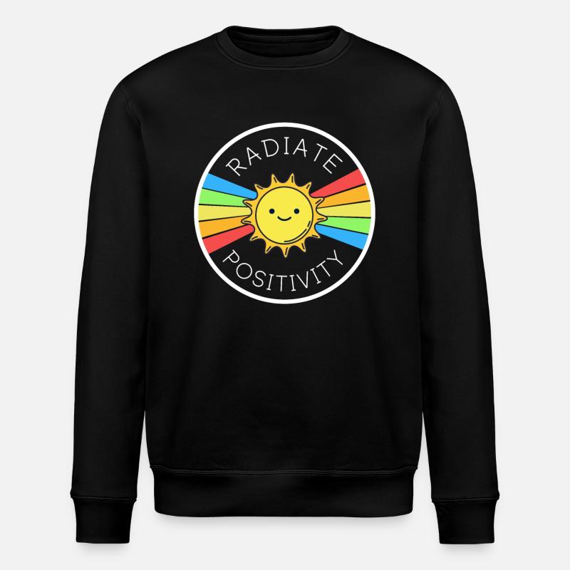 Radiate Positivity - Stanley/Stella ROLLER Unisex Organic Sweatshirt - black