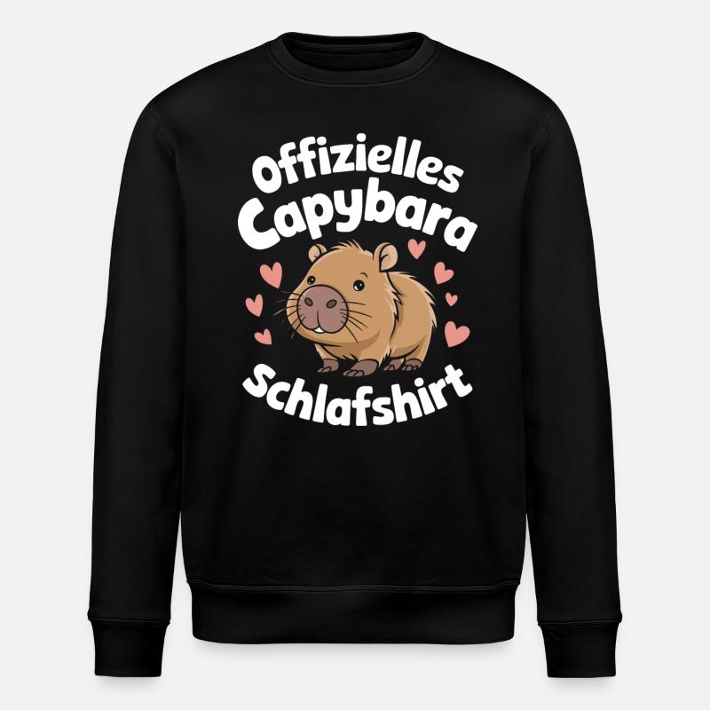 Capybara Capybara Animal rongeur - Sweat bio ROLLER Stanley/Stella Unisexe - noir