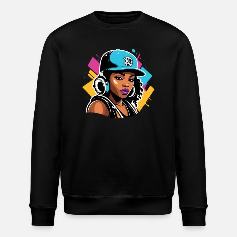 R&B Singer - Stanley/Stella ROLLER Unisex Organic Sweatshirt - black