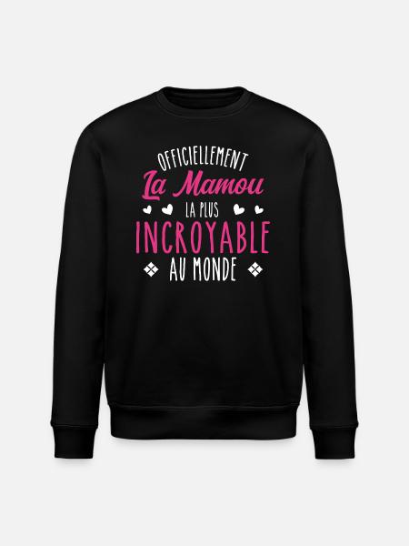 Officially the Incredible Mamou - Stanley/Stella ROLLER Unisex Organic Sweatshirt - black
