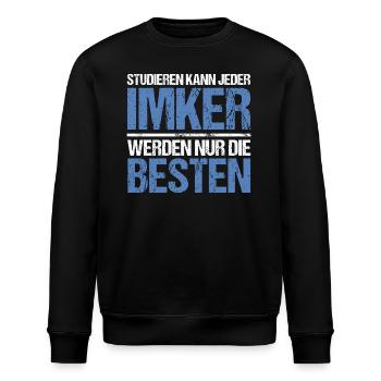 Anyone can study - Beekeeper Edition - Stanley/Stella ROLLER Unisex Organic Sweatshirt - black - Front - Nik (191cm)