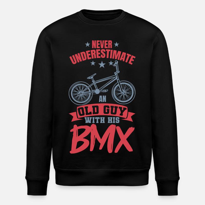 Alter BMX Radfahrer - Stanley/Stella Unisex Bio-Sweatshirt ROLLER - Schwarz
