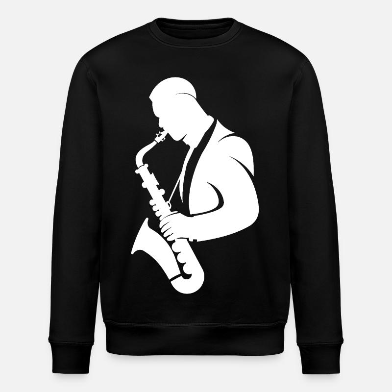 Dessin de saxophoniste - Sweat bio ROLLER Stanley/Stella Unisexe - noir