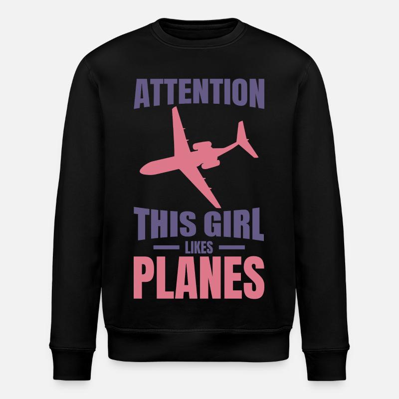 Fille de l’avion - Sweat bio ROLLER Stanley/Stella Unisexe - noir