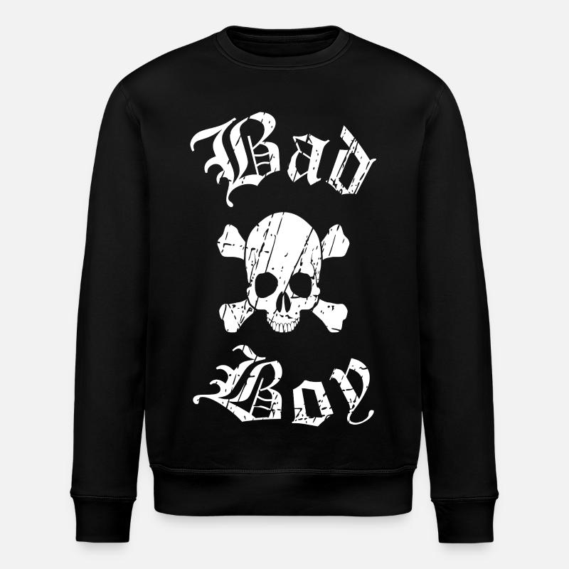 Schädel Tattoo Design - Stanley/Stella Unisex Bio-Sweatshirt ROLLER - Schwarz