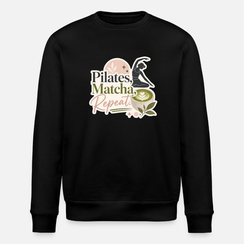 Pilates - Matcha - Répéter - Sweat bio ROLLER Stanley/Stella Unisexe - noir