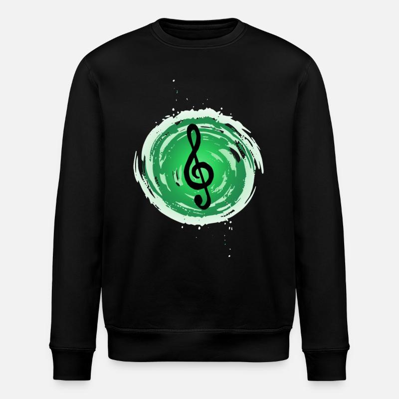 musikalisches Statement - Stanley/Stella Unisex Bio-Sweatshirt ROLLER - Schwarz