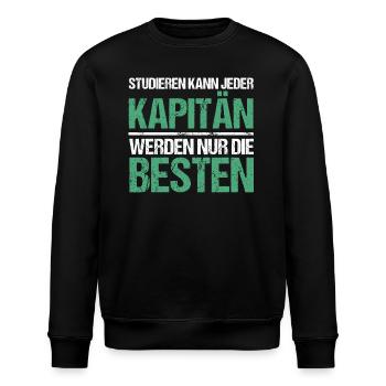 Tout le monde peut étudier - Captain Edition - Sweat bio ROLLER Stanley/Stella Unisexe - noir - Devant - Nik (191cm)