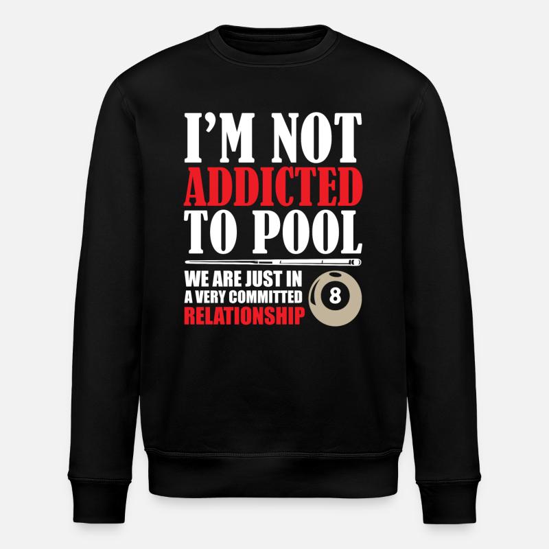 Accro au billard - Sweat bio ROLLER Stanley/Stella Unisexe - noir