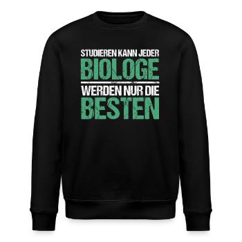 Anyone can study - Biologist Edition - Stanley/Stella ROLLER Unisex Organic Sweatshirt - black - Front - Nik (191cm)