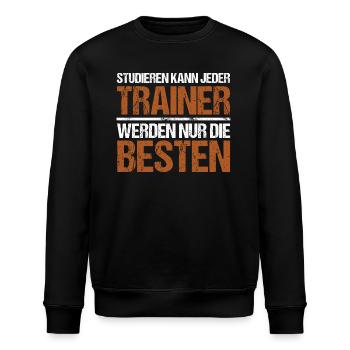 Anyone can study - Trainer Edition - Stanley/Stella ROLLER Unisex Organic Sweatshirt - black - Front - Nik (191cm)