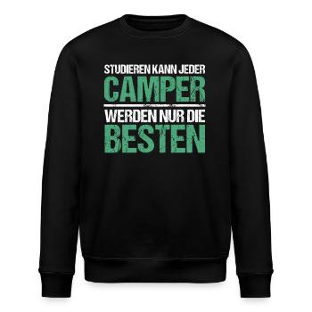 Anyone can study - Camper Edition - Stanley/Stella ROLLER Unisex Organic Sweatshirt - black - Front - Nik (191cm)