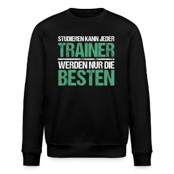 Anyone can study - Trainer Edition - Stanley/Stella ROLLER Unisex Organic Sweatshirt - black - Front - Nik (191cm)