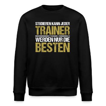Anyone can study - Trainer Edition - Stanley/Stella ROLLER Unisex Organic Sweatshirt - black - Front - Nik (191cm)