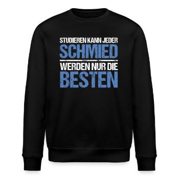 Anyone can study - Schmied Edition - Stanley/Stella ROLLER Unisex Organic Sweatshirt - black - Front - Nik (191cm)