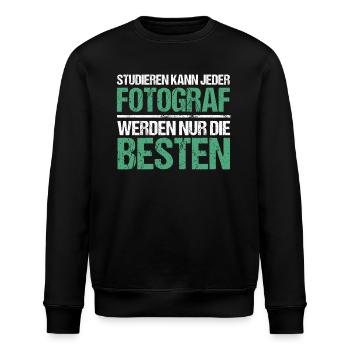 Anyone can study - Photographer Edition - Stanley/Stella ROLLER Unisex Organic Sweatshirt - black - Front - Nik (191cm)