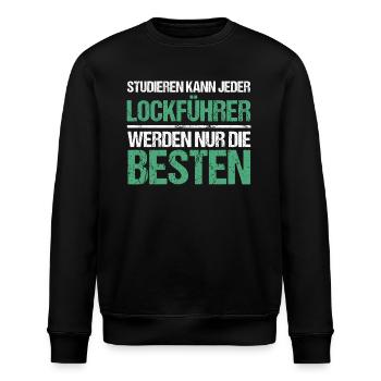 Anyone can study - Decoy Guide Edition - Stanley/Stella ROLLER Unisex Organic Sweatshirt - black - Front - Nik (191cm)