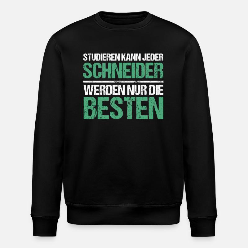 Studieren kann jeder - Schneider Edition - Stanley/Stella Unisex Bio-Sweatshirt ROLLER - Schwarz