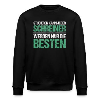 Anyone can study - Schreiner Edition - Stanley/Stella ROLLER Unisex Organic Sweatshirt - black - Front - Nik (191cm)