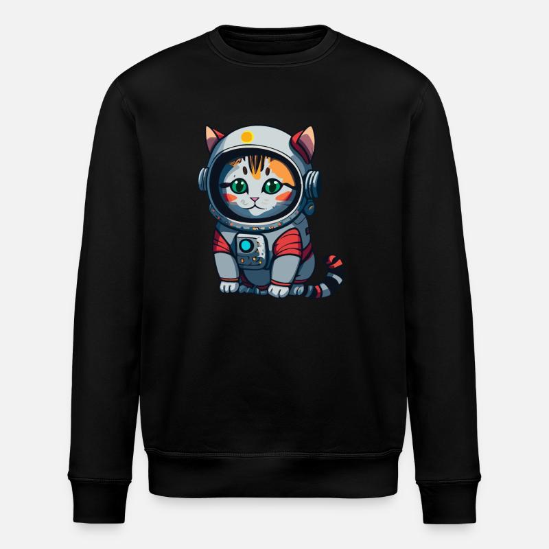 Cyberpunk Astrokatze - Stanley/Stella Unisex Bio-Sweatshirt ROLLER - Schwarz