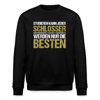 Tout le monde peut étudier - Schlosser Edition - Sweat bio ROLLER Stanley/Stella Unisexe - noir - Devant - Nik (191cm)