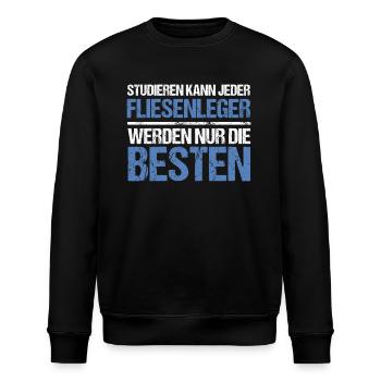 Anyone can study - tiler edition - Stanley/Stella ROLLER Unisex Organic Sweatshirt - black - Front - Nik (191cm)