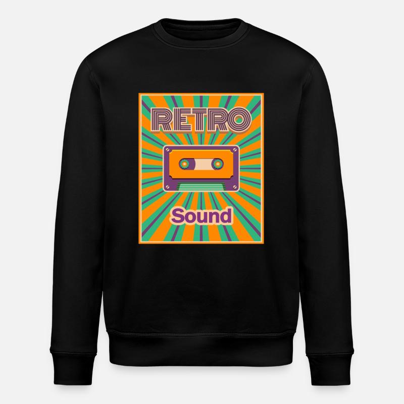 Kassette Retro Musik - Stanley/Stella Unisex Bio-Sweatshirt ROLLER - Schwarz