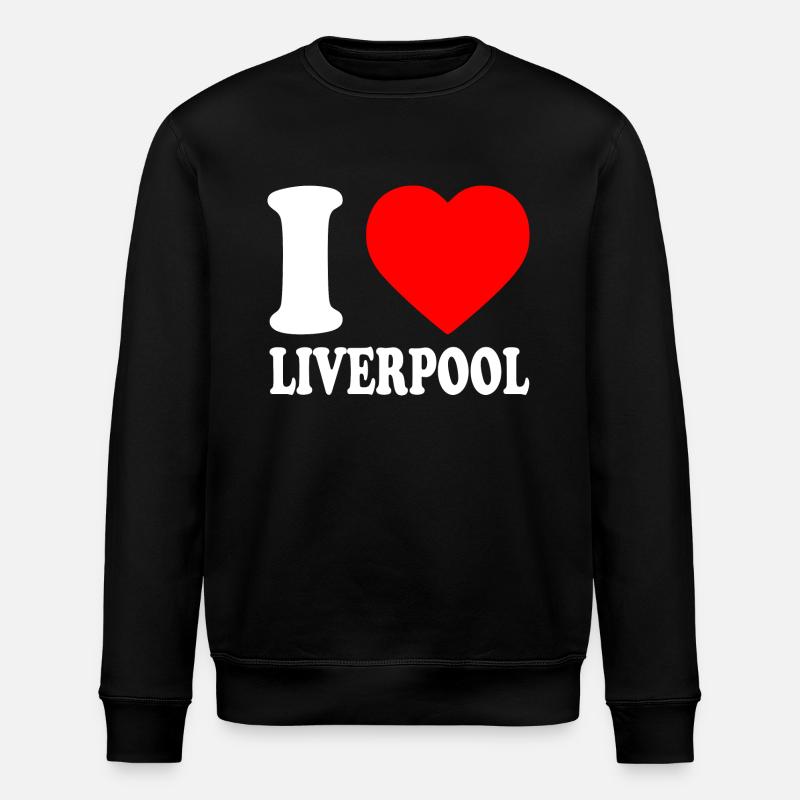 I love liverpool - Stanley/Stella ROLLER Unisex Organic Sweatshirt - black