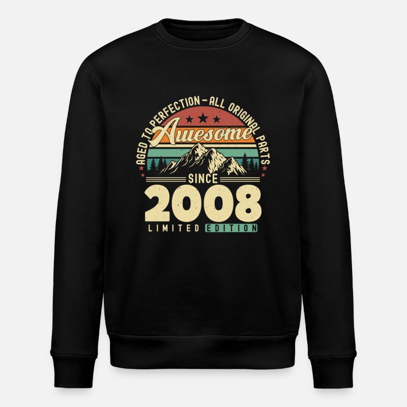 Great since 2008 - Stanley/Stella ROLLER Unisex Organic Sweatshirt - black