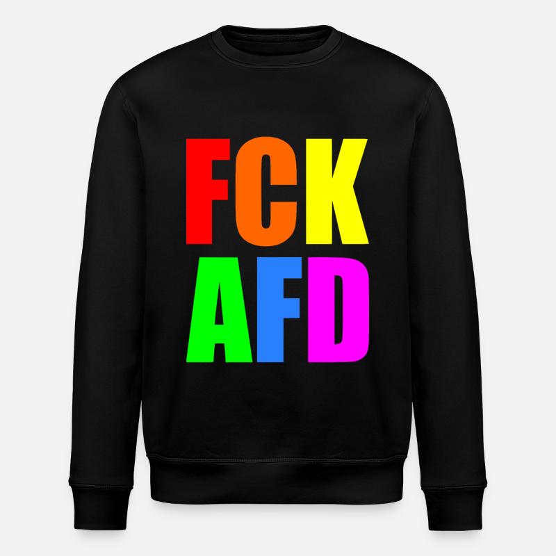 Fck afd - Stanley/Stella Unisex Bio-Sweatshirt ROLLER - Schwarz