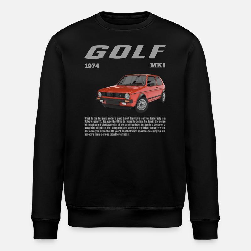 Volkswagen VW Golf GTI M1 rojo con letras - Sudadera ecológica unisex ROLLER de Stanley/Stella - negro
