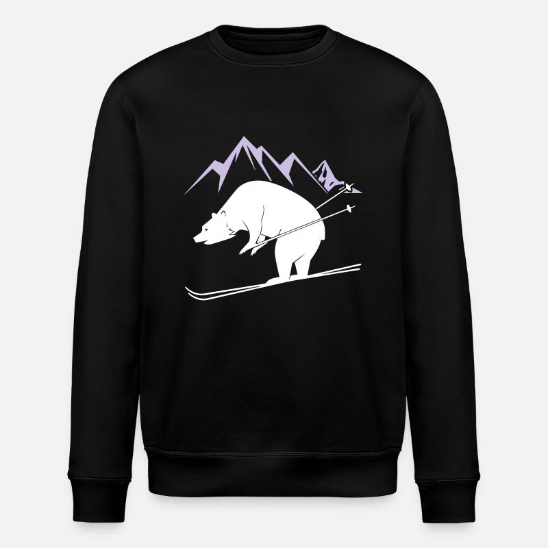 Snowboard Bear - Stanley/Stella Unisex Bio-Sweatshirt ROLLER - Schwarz