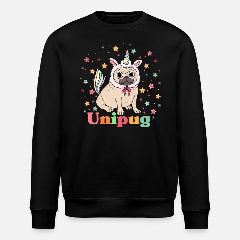 unipug graphic - Stanley/Stella ROLLER Unisex Organic Sweatshirt - black