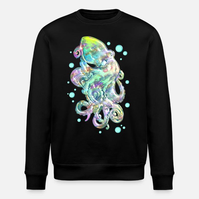 Octopus - Stanley/Stella ROLLER Unisex Organic Sweatshirt - black
