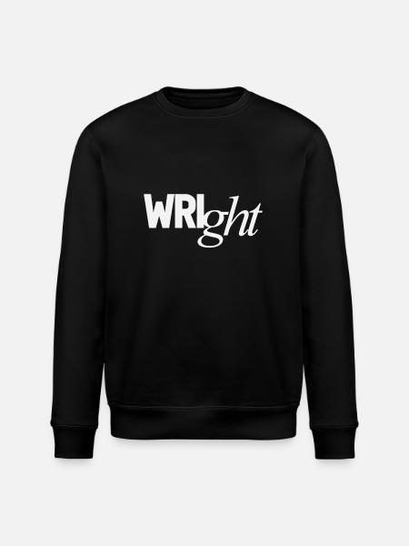 Wright Personal Name - Stanley/Stella ROLLER Unisex Organic Sweatshirt - black
