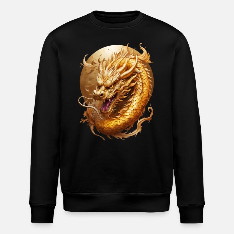 Dragon chinois doré - Sweat bio ROLLER Stanley/Stella Unisexe - noir