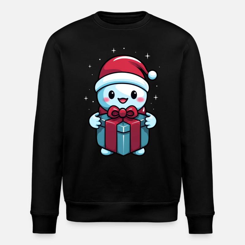 Lieblicher Schneeman - Stanley/Stella Unisex Bio-Sweatshirt ROLLER - Schwarz