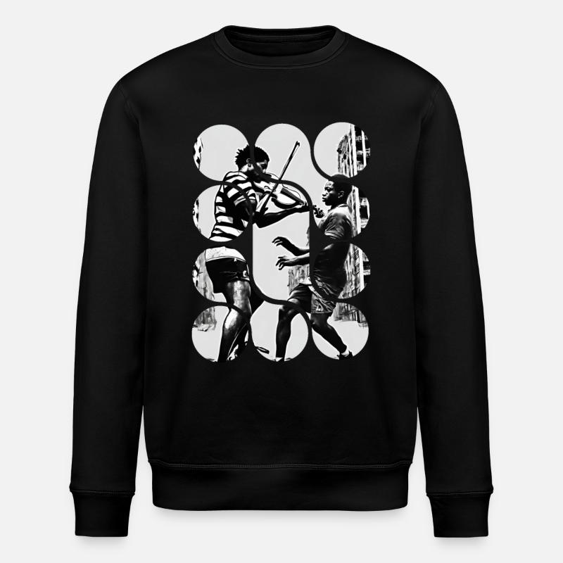 Dynamische urbane Symphonie - Stanley/Stella Unisex Bio-Sweatshirt ROLLER - Schwarz