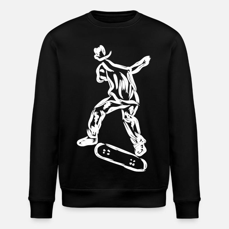 Dessin de patineur - Sweat bio ROLLER Stanley/Stella Unisexe - noir