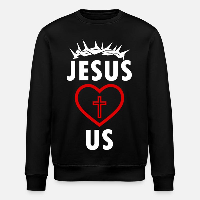 JÉSUS NOUS AIME - Sweat bio ROLLER Stanley/Stella Unisexe - noir