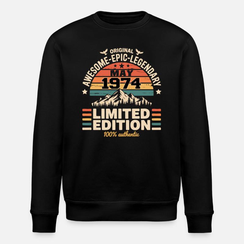 Mai 1974 - Mai 1974 - Stanley/Stella Unisex Bio-Sweatshirt ROLLER - Schwarz