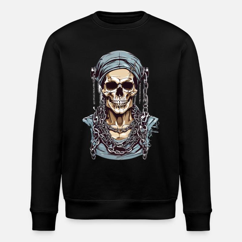 Squelette cool - Sweat bio ROLLER Stanley/Stella Unisexe - noir